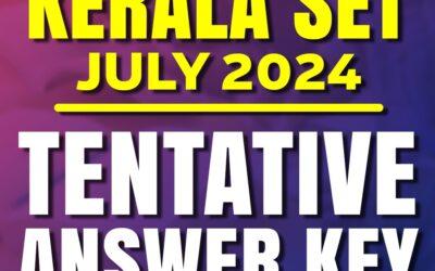 Kerala SET Exam July 2024 Tentative Answer Key